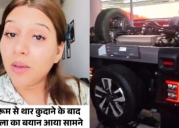Mahindra Thar Roxx Owner After Crash in Showroom