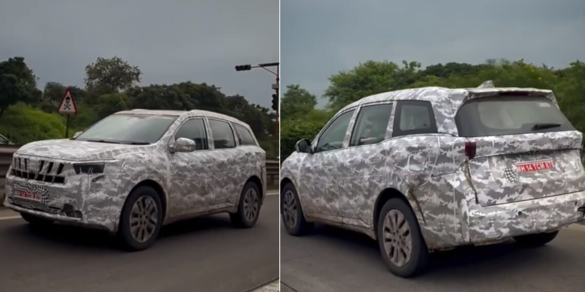 Mahindra XUV700 Facelift Seen Testing