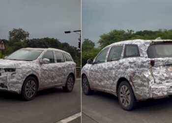 Mahindra XUV700 Facelift Seen Testing