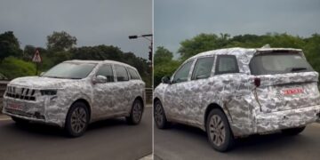 Mahindra XUV700 Facelift Seen Testing