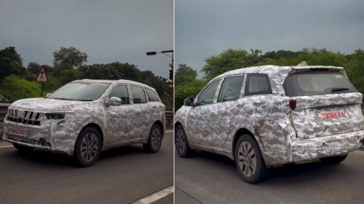 Mahindra XUV700 Facelift Seen Testing