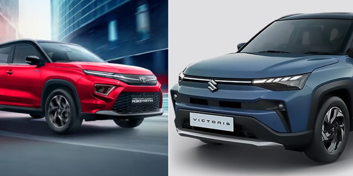 Maruti Victoris vs Toyota Urban Cruiser Hyryder Specs Features Design Comparison