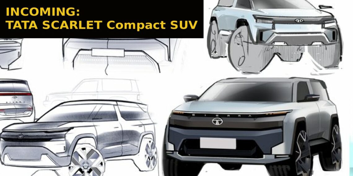 tata scarlet compact suv design sketches mood board