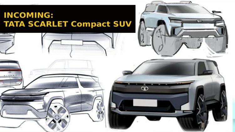 tata scarlet compact suv design sketches mood board