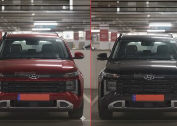 2025 Hyundai Venue Black Red Colours AI-generated Image of front section