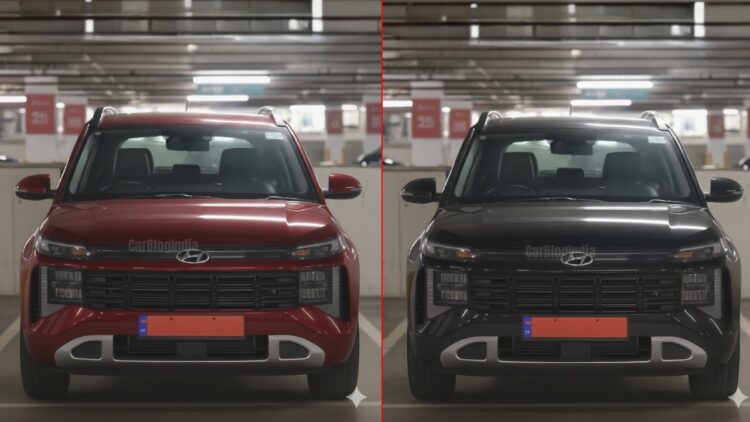 2025 Hyundai Venue Black Red Colours AI-generated Image of front section