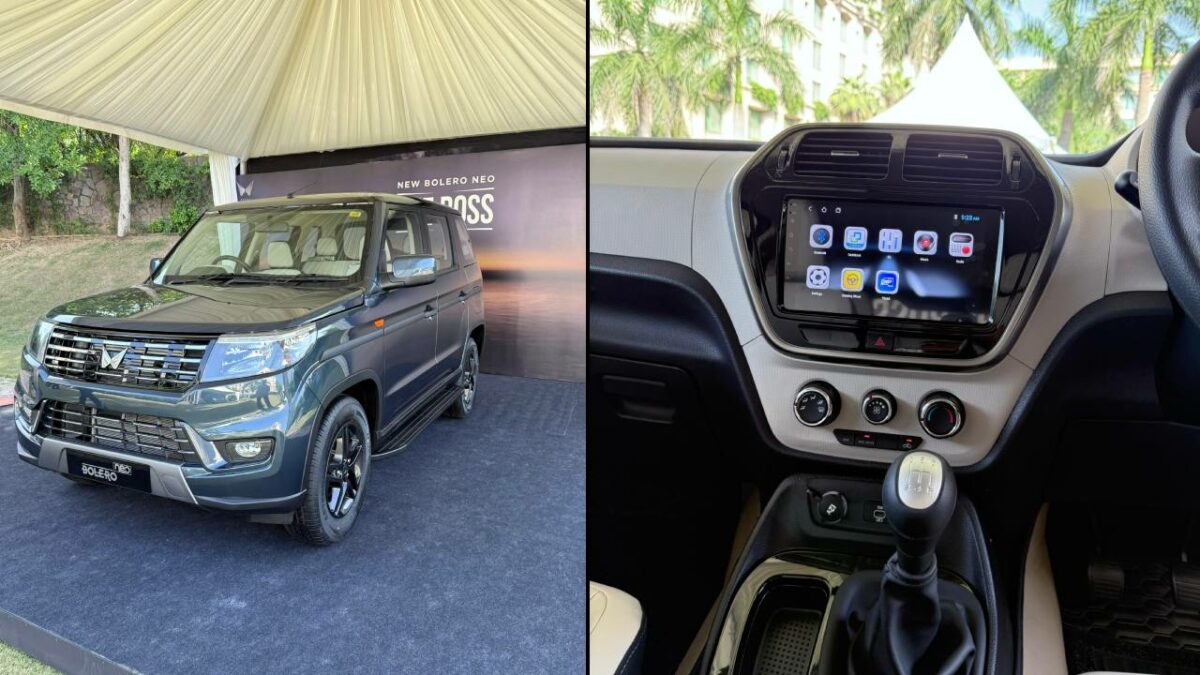 2025 Mahindra Bolero Neo Exterior Interior Front Three Quarters Touchscreen Infotainment