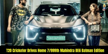 Indian T20 Cricketer Delivery Mahindra BE6 Batman Edition