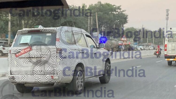 Mahindra Scorpio N Rear There Quarters Side Profile Test Mule Spy Image-2