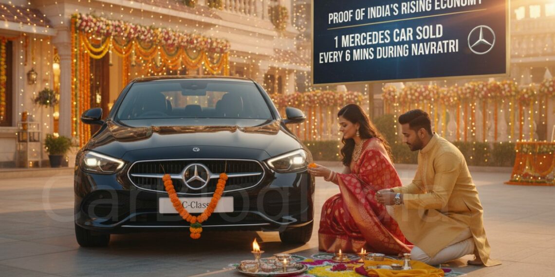 Mercedes C-Class Pooja Young Indian Couple Navratri India Rising Economy