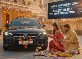 Mercedes C-Class Pooja Young Indian Couple Navratri India Rising Economy