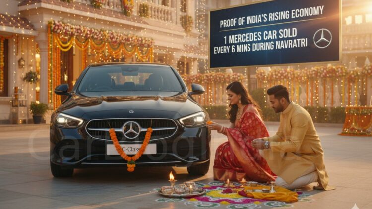Mercedes C-Class Pooja Young Indian Couple Navratri India Rising Economy