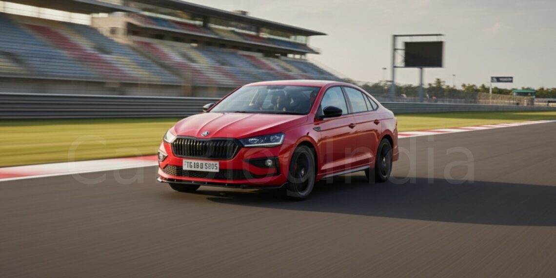 Skoda Slavia RS Front Three Quarters