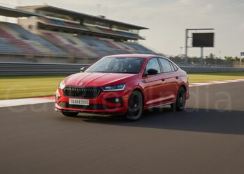 Skoda Slavia RS Front Three Quarters