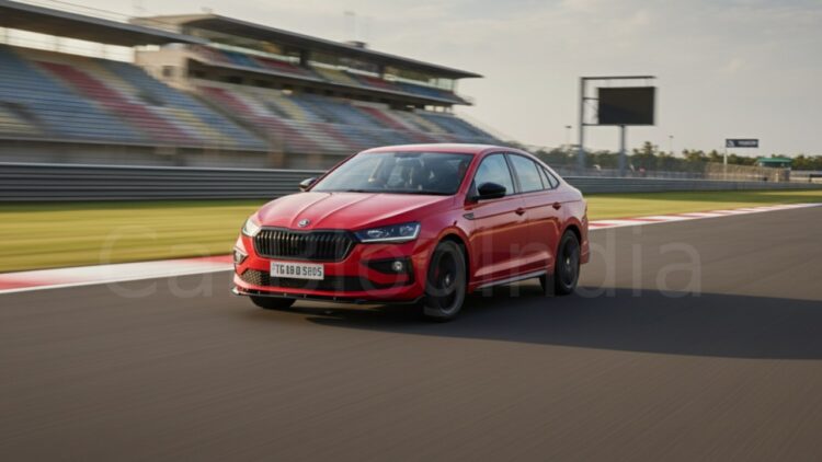 Skoda Slavia RS Front Three Quarters
