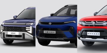 Hyundai Venue v Maruti Brezza v Tata Nexon Specs Comparison