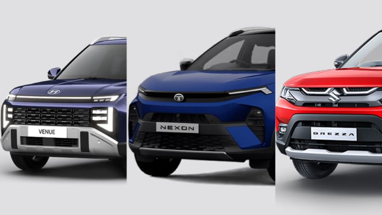 Hyundai Venue v Maruti Brezza v Tata Nexon Specs Comparison