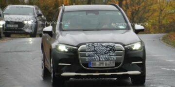 Mercedes GLC EV Spied Testing Front Profile