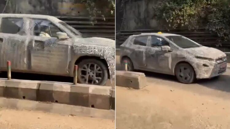 Tata Sierra EV Spied Testing with Altroz EV