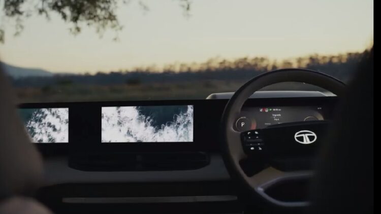 Tata Sierra Triple Screen Display Teaser