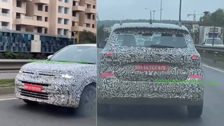 VW Taigun Facelift Spied Testing