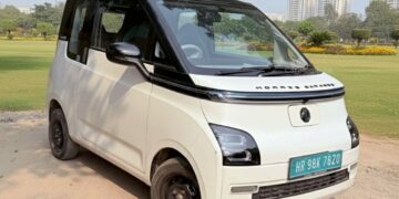 MG Comet EV Front Three Quarters Gurgaon