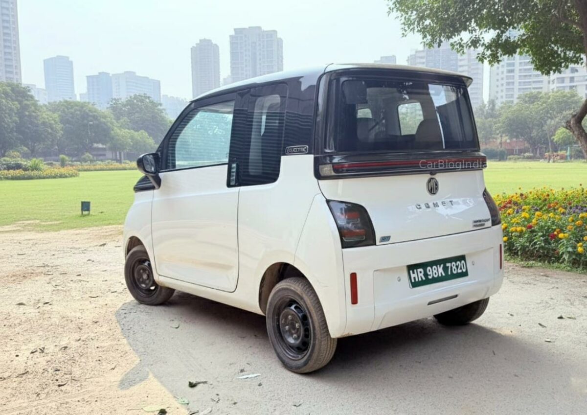 MG Comet EV Rear Three Quarters Gurgaon