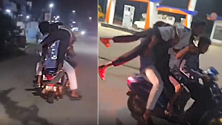 Honda Activa with 5 People