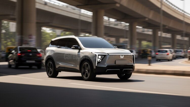 Mahindra XEV 9S Rendering Front Three Quarters