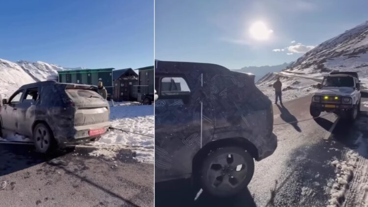 New 2026 Renault Duster Stuck in Snow Rescued by Maruti Gypsy