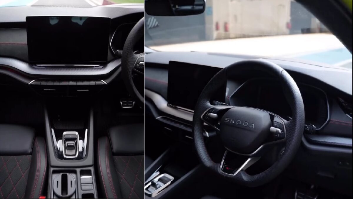 skoda octavia rs interior dashboard infotainment