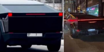 World's Most Expensive Number Plate P7 on Tesla Cybertruck