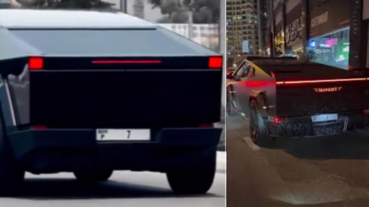 World's Most Expensive Number Plate P7 on Tesla Cybertruck