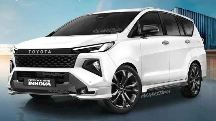 2026 Toyota Innova Crysta Facelift Digitally Rendered