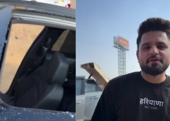 Sunroof of a New Electric SUV Breaks