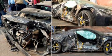 Father-Son Duo Crash Ferrari 296 GTB in Kolkata