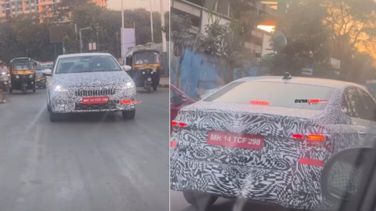 New 2026 Skoda Slavia Spied Testing