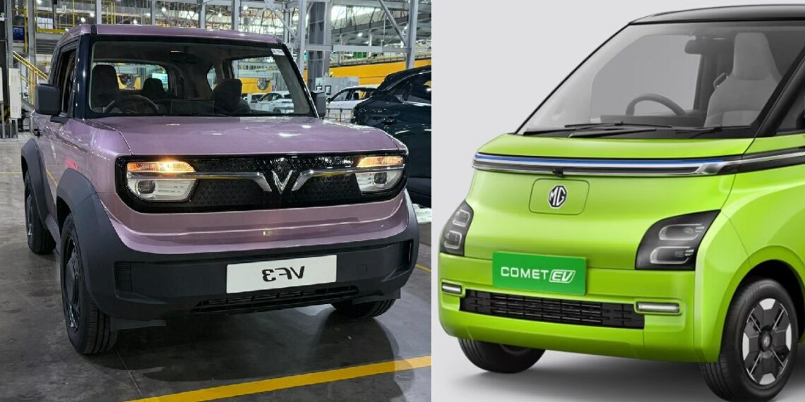 VinFast VF3 vs MG Comet EV - Specs, Features Comparison
