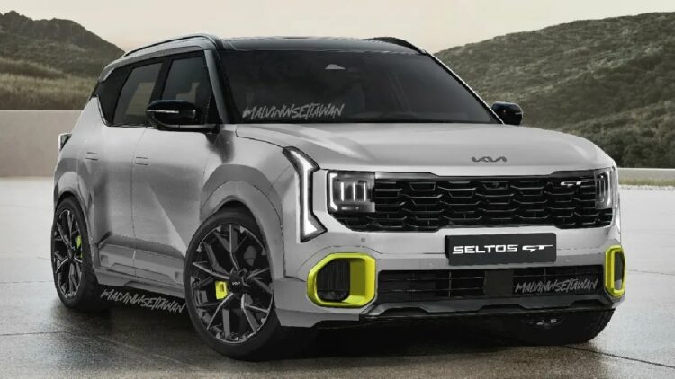 New Kia Seltos GT Rendered Digitally
