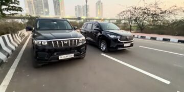 Mahindra Scorpio N vs Toyota Innova Hycross Classic Drag Race