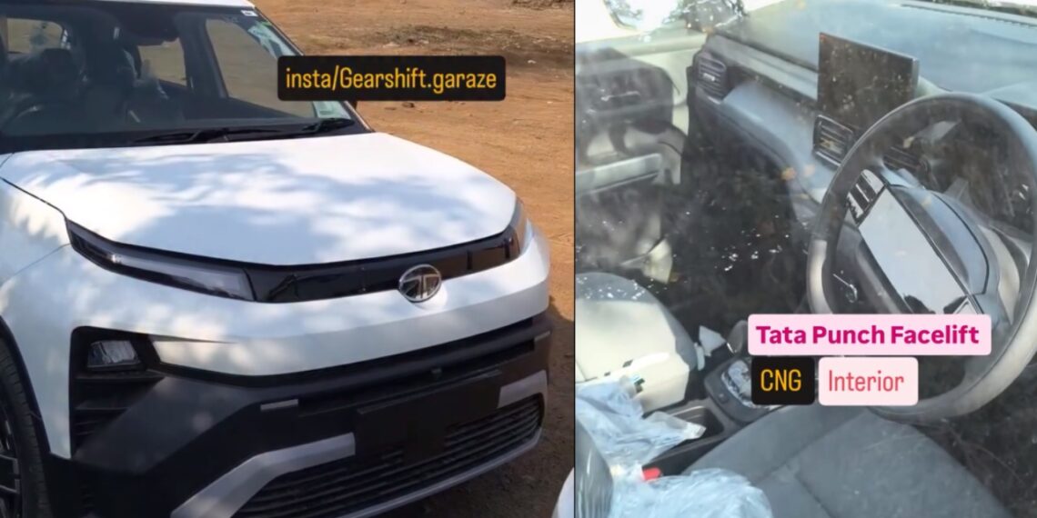 2026 Tata Punch CNG Facelift Reaches Stockyards - First Visuals
