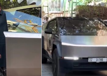 Sanjay Dutt Seen in Tesla Cybertruck