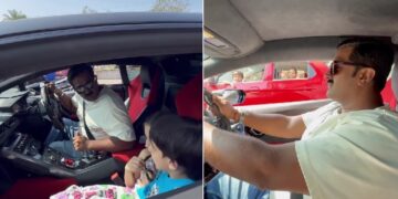 Lamborghini Owner Gives Surprise Ride to Curious Kids