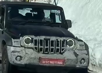 Mahindra Thar 3-door Facelift Seen Testing in Snow