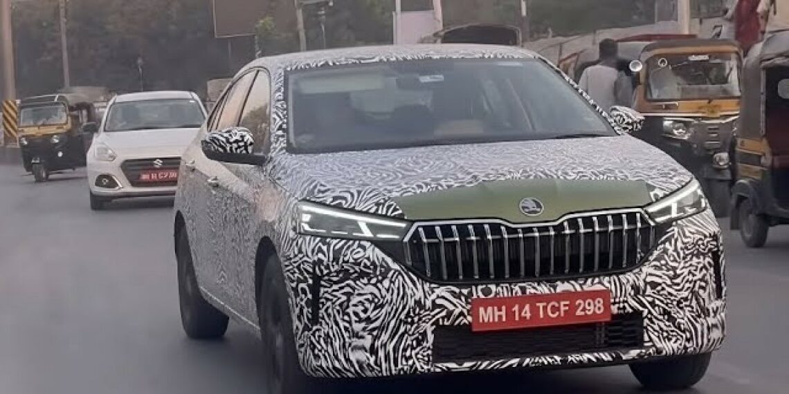 New Skoda Slavia Facelift Spied Road Testing