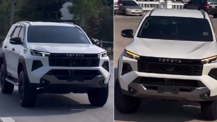 Toyota Fortuner Modified with New Hilux's Front