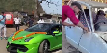 Maruti 800 Converted into Lamborghini Aventador