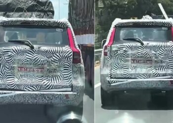 Mahindra Scorpio N Facelift Rear Profile Test Mule