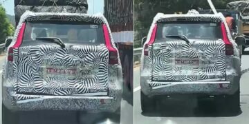 Mahindra Scorpio N Facelift Rear Profile Test Mule