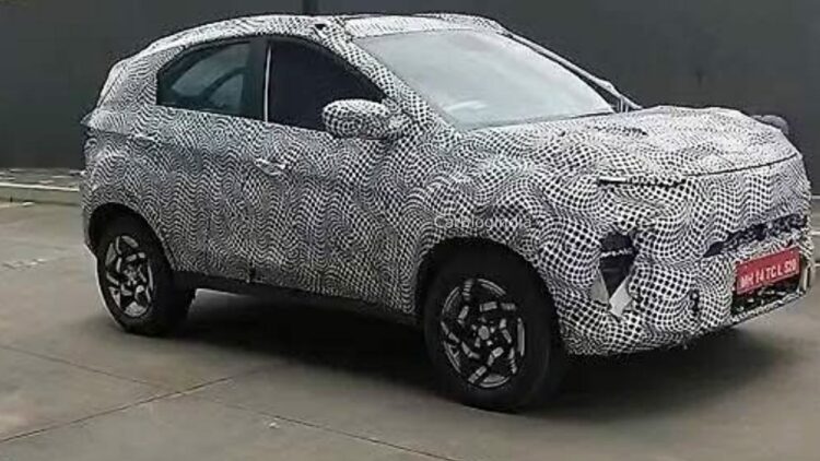 2026 Tata Nexon facelift side profile spy image